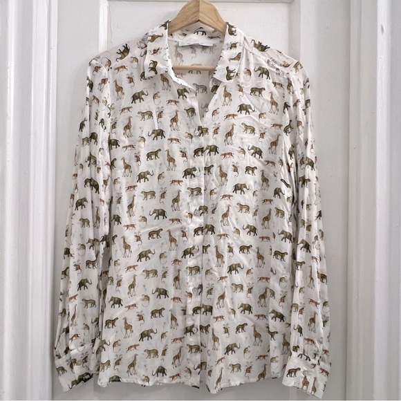 la fee Maraboutee Safari Print Button Down, EU size 40 - Picture 1 of 6
